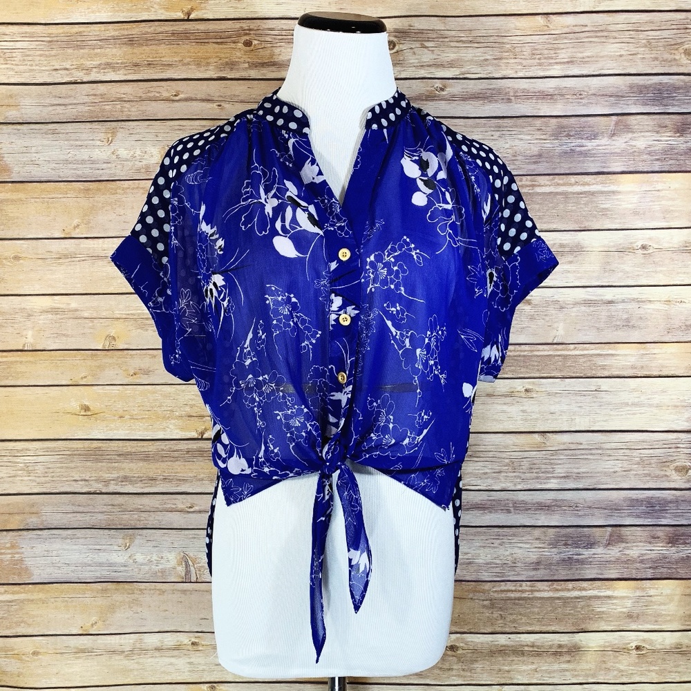 Anthropologie Leifnotes Times Two Floral Blouse
